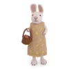 Gry & Sif Hasenfamilie „weißer Hase mit gelbem Kleid und Eierkorb“ H27cm