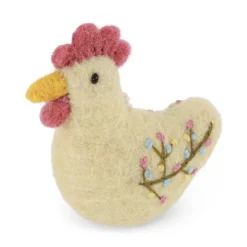 Gry & Sif Hühner „Rooster / Embroidery / Yellow“