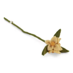 Gry & Sif Osterblumen Zweig „Dusty Light Yellow Flowers / Hellgelbe Blüten“ L35cm