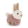 Gry & Sif Osterhase „Sitting Bunny / Flower Embroidery / Lavender“ 10x11x6cm