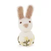 Gry & Sif Osterhase „White / Flower Embroidery / White“