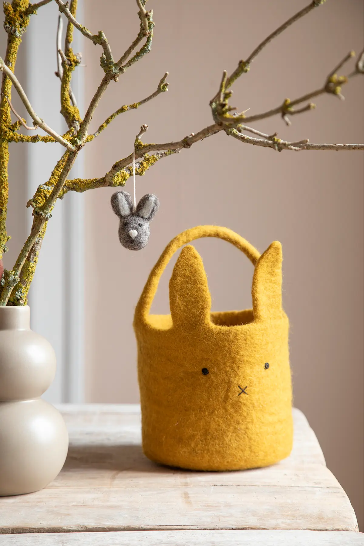 Gry & Sif Osterkorb „Big Bunny / Lavendel“ ø15xH25cm – Bild 2