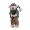 Gry & Sif Schaffamilie „weißes Schaf mit Strickjacke und Schneeglöckchen“ H11cm