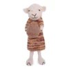 Gry & Sif Schaffamilie „weißes Schaf mit buntem Kleid und Osterei“ H27cm