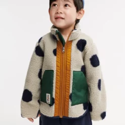 Liewood Fleecejacke Noam „Spot dots / Nebelgrau“