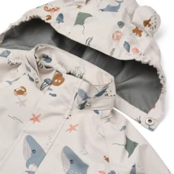 Liewood Softshell Regenbekleidungs-Set Manu „Sea creature / Sandy“