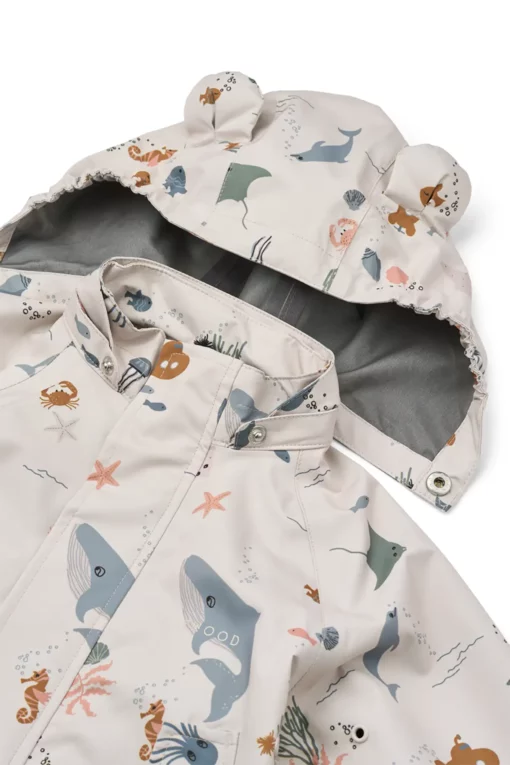 Liewood Softshell Regenbekleidungs-Set Manu „Sea creature / Sandy“