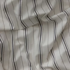 Sebra Junior-Bettwäsche „Cream stripe“, Perkal, 140x100cm / 45x40cm