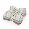 Sebra Spucktücher „Cream stripe, beige“, 3er Set