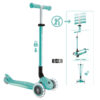 Globber Roller Primo Foldable Plus Lights mit Leuchtrollen – Dunkelmint-Mint, 3-9 Jahre