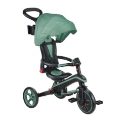 Globber Trike Explorer 4-in-1 – Olivgrün, faltbar, 10M-5J, mitwachsendes Dreirad