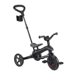 Globber Trike Explorer 4-in-1 – Schwarz-Grau, faltbar, 10M-5J, mitwachsendes Dreirad