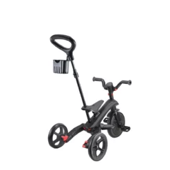 Globber Trike Explorer 4-in-1 – Schwarz-Grau, faltbar, 10M-5J, mitwachsendes Dreirad