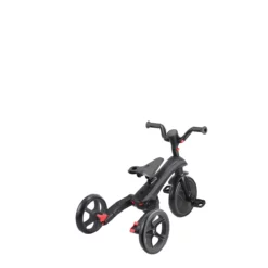 Globber Trike Explorer 4-in-1 – Schwarz-Grau, faltbar, 10M-5J, mitwachsendes Dreirad