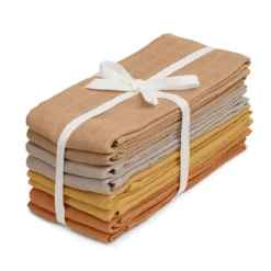 Cam Cam Mulltuch „Earth Mix“, 8er-Set, GOTS, 70x70cm