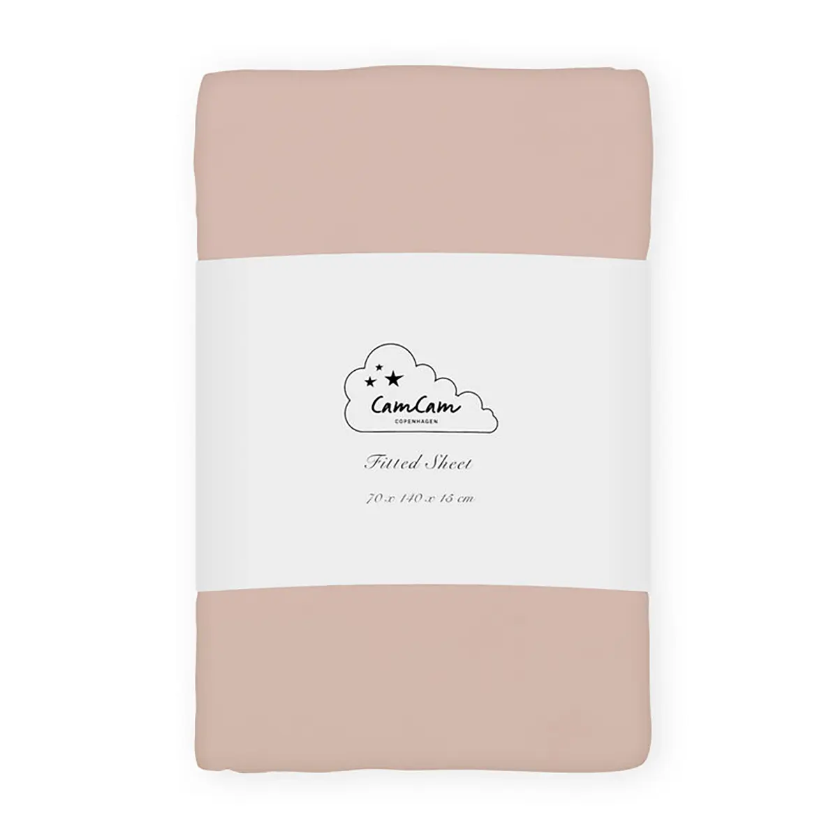 Cam Cam Spannbettlaken „Dusty Rose“, 70x140x15cm, GOTS