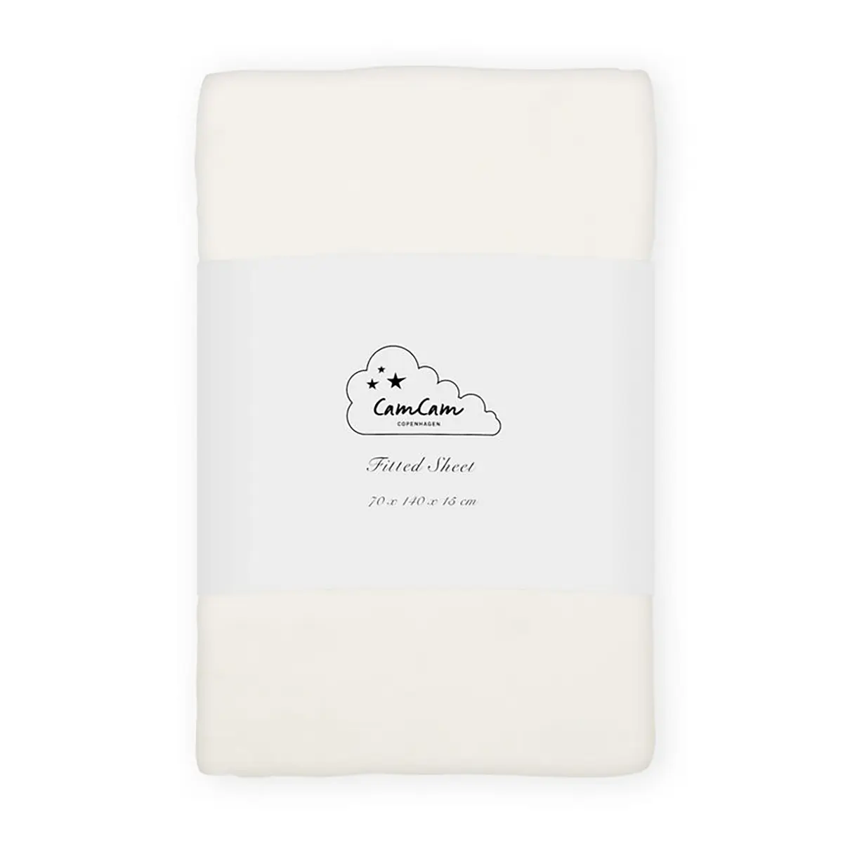 Cam Cam Spannbettlaken „Off White“, 70x140x15cm, GOTS