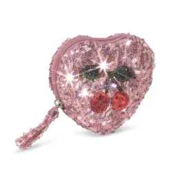 Konges Sløjd Glitzer Herz-Portemonnaie für Kinder „Mellow Rose“