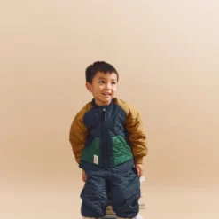 Liewood Mason Thermo-Regenstiefel „Dino : Nebelgrau“, Teddyfutter