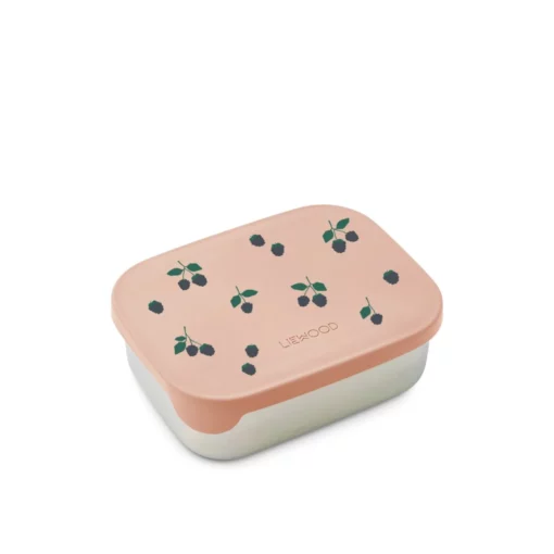 Liewood Arthur Lunchbox „Berry / Pale Tuscany“, Edelstahl mit Silikon-Deckel