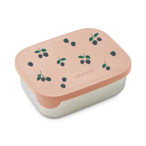 Liewood Arthur Lunchbox „Berry / Pale Tuscany“, Edelstahl mit Silikon-Deckel