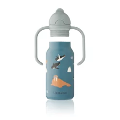 Liewood Edelstahl Trinkflasche Kimmie „Arctic Sea / Ocean view“ mit Griffen