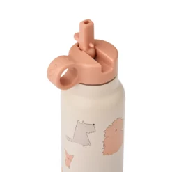 Liewood Falk Edelstahl Trinkflasche „Cats and Dogs / Sandy