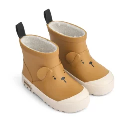Liewood Jesse Thermo-Regenstiefel „Golden caramel“, Teddyfutter