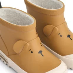 Liewood Jesse Thermo-Regenstiefel „Golden caramel“, Teddyfutter