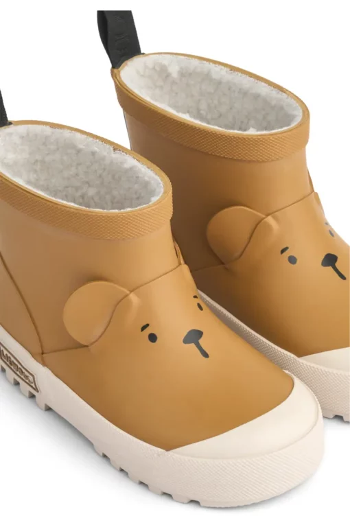 Liewood Jesse Thermo-Regenstiefel „Golden caramel“, Teddyfutter