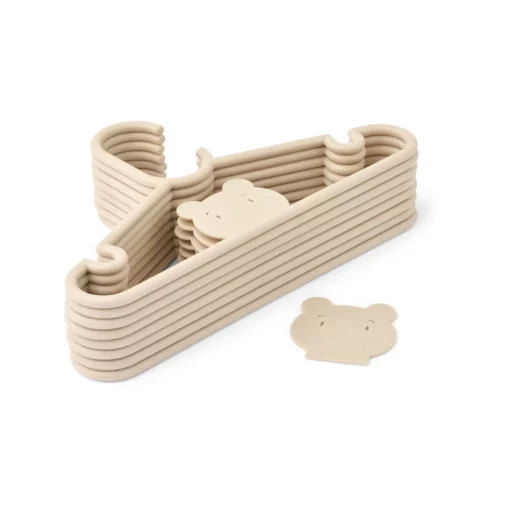 Liewood Kleiderbügel-Set Falton für Kinder „Mr Bear / Sandy“, 8er-Pack