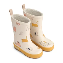 Liewood Mason Thermo-Regenstiefel „Cats and Dogs / Sandy“, Teddyfutter, Gr. 23-35