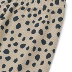 Liewood Rippstrick-Leggings Marien „Leo spots / Nebelgrau“