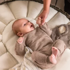 Sebra 3-in-1 Baby Nestchen „Dark olive“, Bio-Kapokfüllung, L72cm