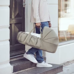 Sebra 3-in-1 Baby Nestchen „Dark olive“, Bio-Kapokfüllung, L72cm