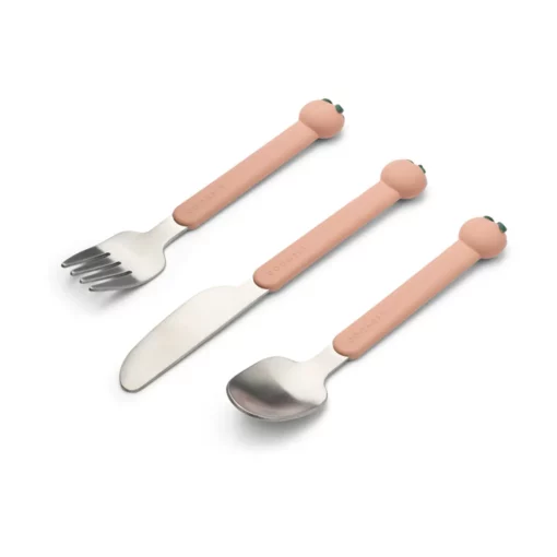 DELISTED Liewood Kinder-Besteckset Tove „Peach / Pale tuscany multi mix“ 3-teilig