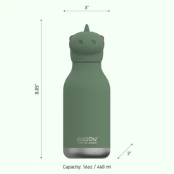 ASOBU Bestie Trinkflasche „Cillian der Dino“, 460 ml