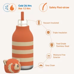 ASOBU Bestie Trinkflasche „Ember der Rote Panda“, 460 ml