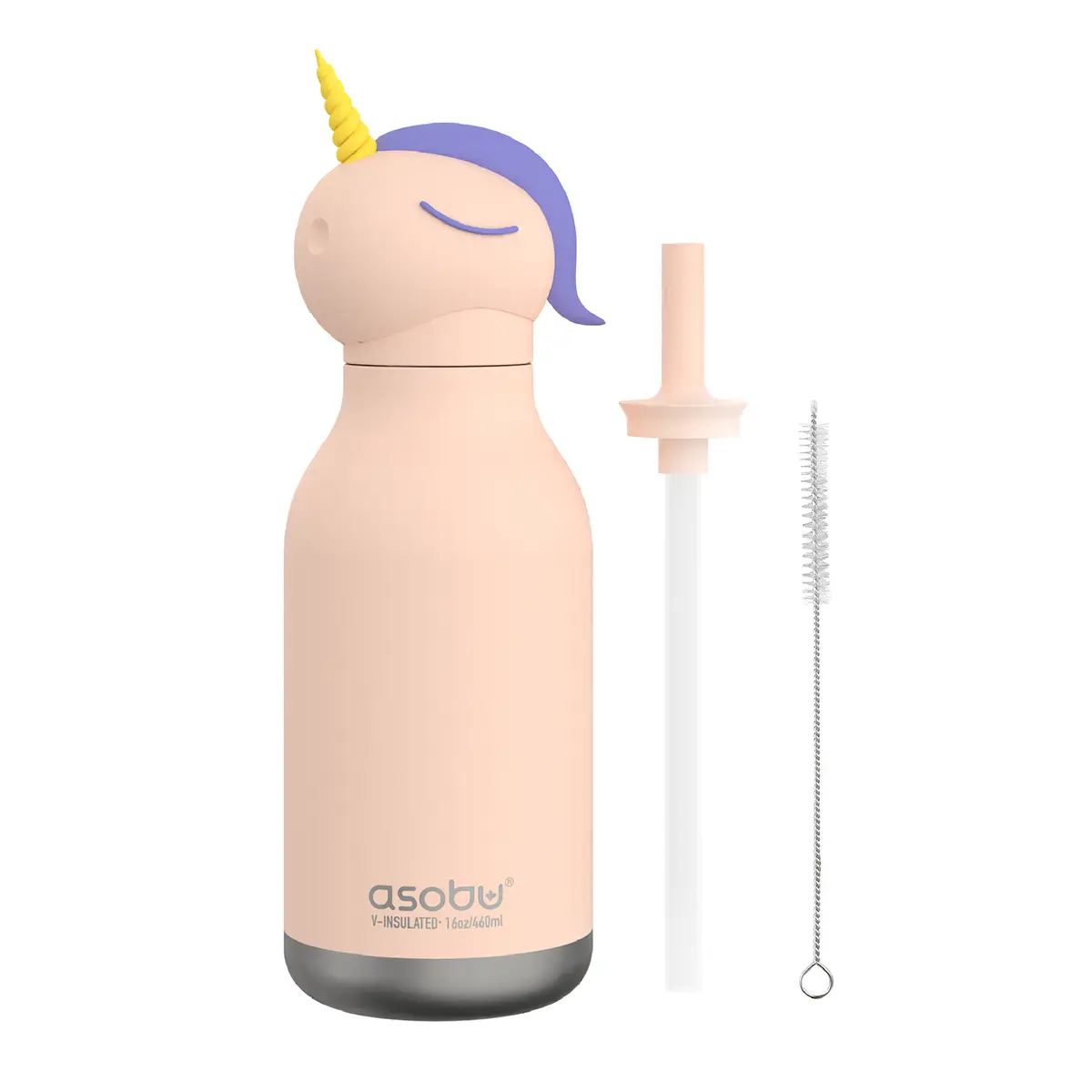 ASOBU Bestie Trinkflasche „Sparkle das Einhorn“, 460 ml