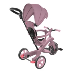 Globber Trike Explorer 4in1, ECO, beere, 10M-5J, mitwachsendes Dreirad