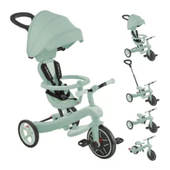 Globber Trike Explorer 4in1, ECO, pistazie, 10M-5J, mitwachsendes Dreirad