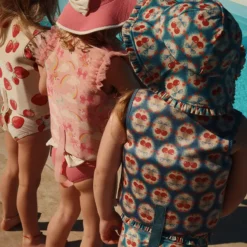 Konges Sløjd Kinder-Schwimmweste Ellis „Cherry Bow Blue“, Neopren