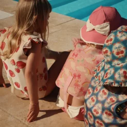 Konges Sløjd Kinder-Schwimmweste Ellis „Cherry Bow Blue“, Neopren