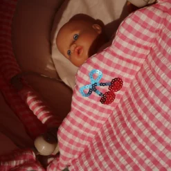 Konges Sløjd Puppen-Buggy „Bubblegum Check“