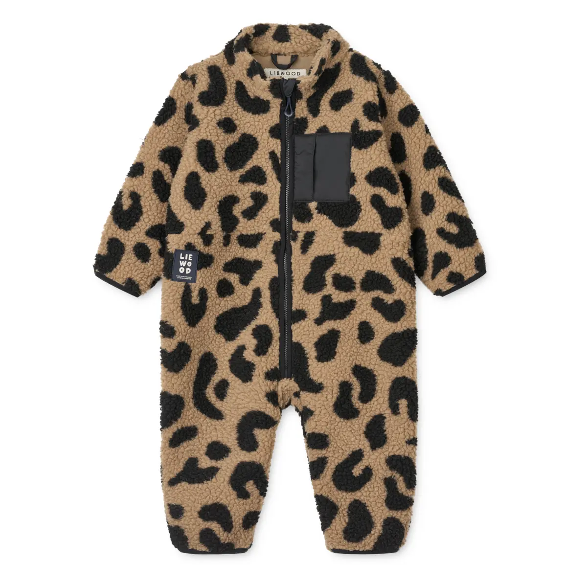 Liewood Baby-Overall Nolano „Mega leo / Oat mix“, Teddystoff