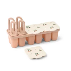 Liewood Kaimen Silikon‑Eisförmchen „Peach / Sea shell“, Eis‑Pop‑Set