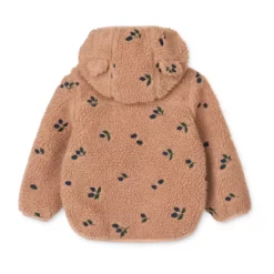 Liewood Mara Sherpa Jacke mit Kapuze und Ohren „Berry / Pale tuscany / Embroidery“