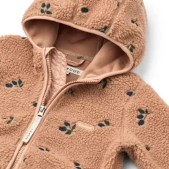Liewood Mara Sherpa Jacke mit Kapuze „Berry : Pale tuscany : Embroidery“