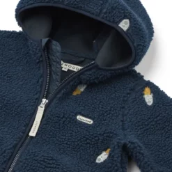 Liewood Mara Sherpa Jacke mit Kapuze „Rocket : Classic navy : Embroidery“