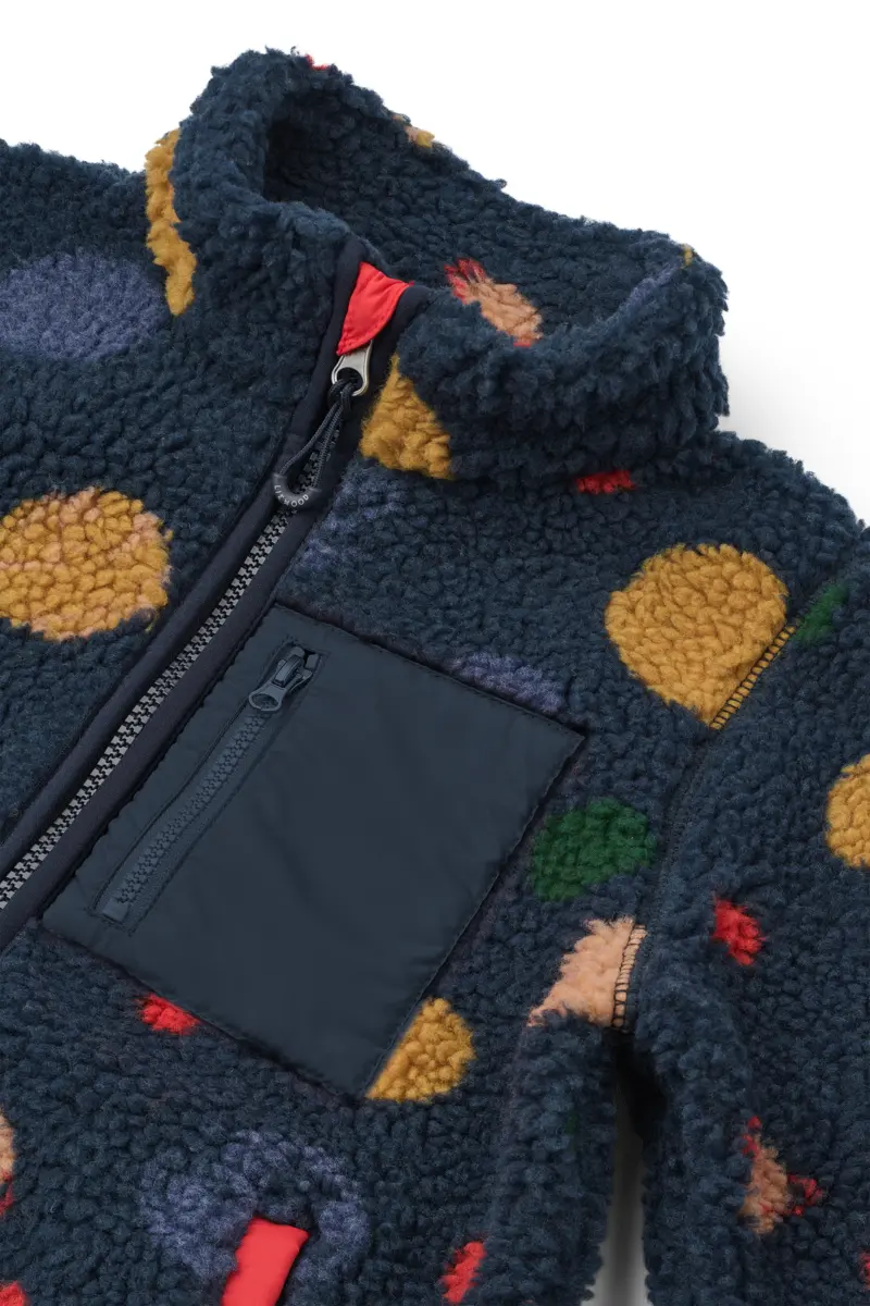 Liewood Nolan Sherpa Jacke für Kinder „Universe : Classic navy“